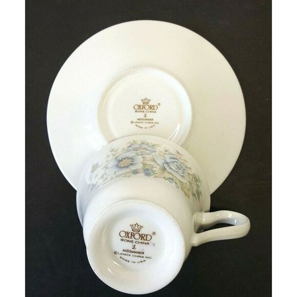 Lenox Oxford Bone China 'Midsummer' 3-pc Dinner Plate, Cup, Saucer 1979-1983 USA - Picture 11 of 11